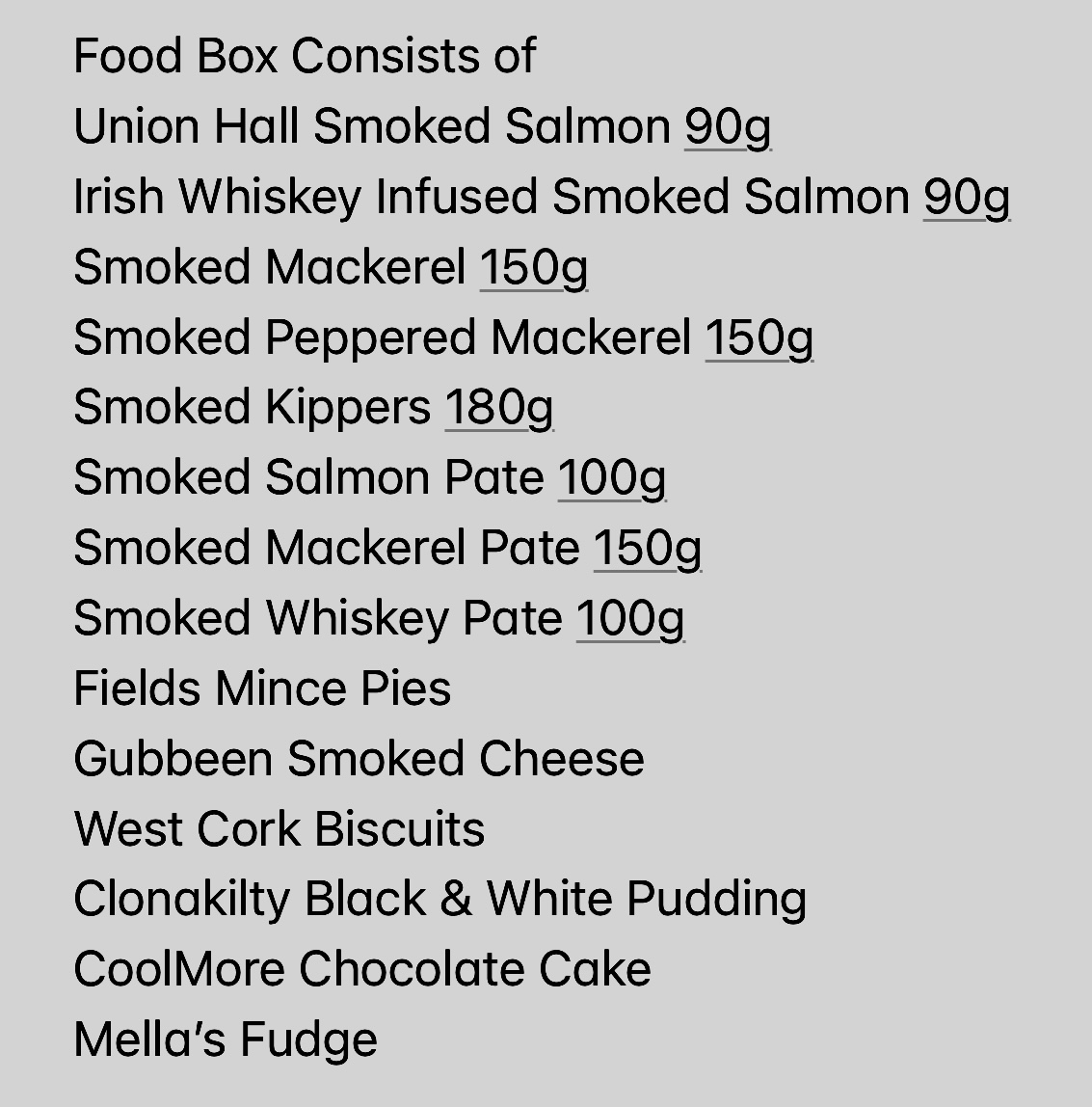 West Cork Food Box €60